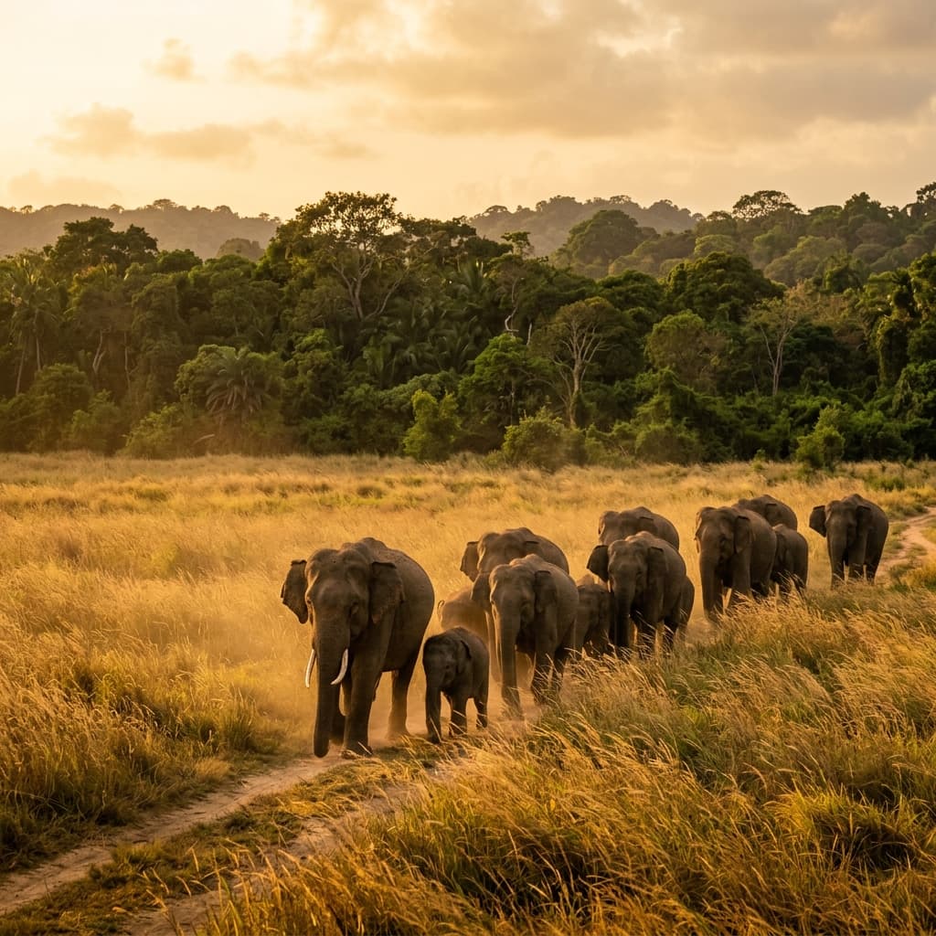 Elephants in Udawalawe
